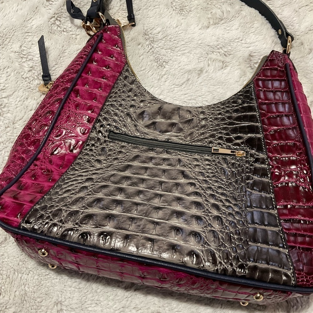 MIA K Collection Faux Tri-Colored Crocodile Large Bag - Picture 3 of 9